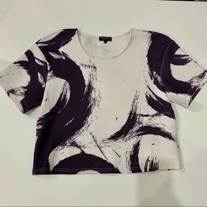 Zalora brush-stroke top